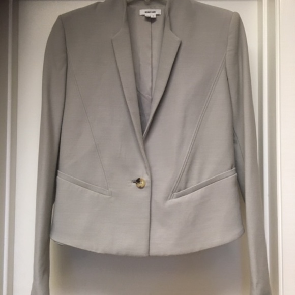 HELMUT LANG Light Gray Single Button Blazer Jacket - Picture 2 of 11